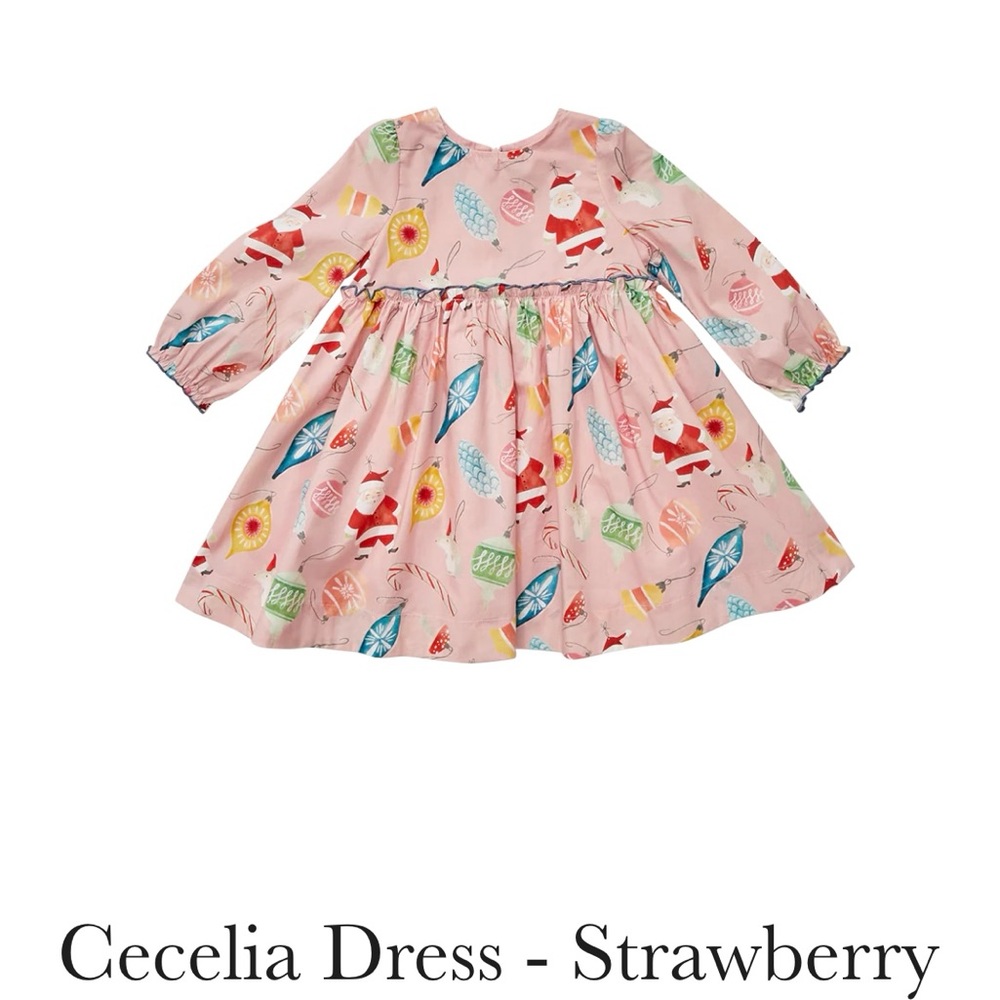 Pink Chicken Cecilia Santa dress size 7